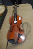 Violin with Bow (Distressed)