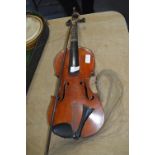 Violin with Bow (Distressed)