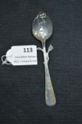 Monogrammed Lady Golfer Silver Teaspoon - Birmingham 1934, approx 14g