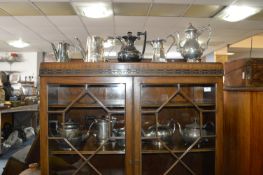 Collection of Victorian Plated Teapots etc.