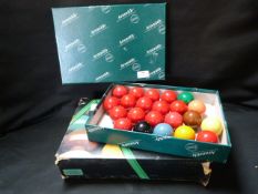 Two Sets of Snooker Balls