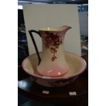 Edwardian Jug & Bowl Set with Roses (AF)