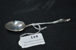 Duck Silver Teaspoon - Birmingham 1908, approx 9g