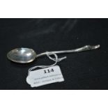 Duck Silver Teaspoon - Birmingham 1908, approx 9g