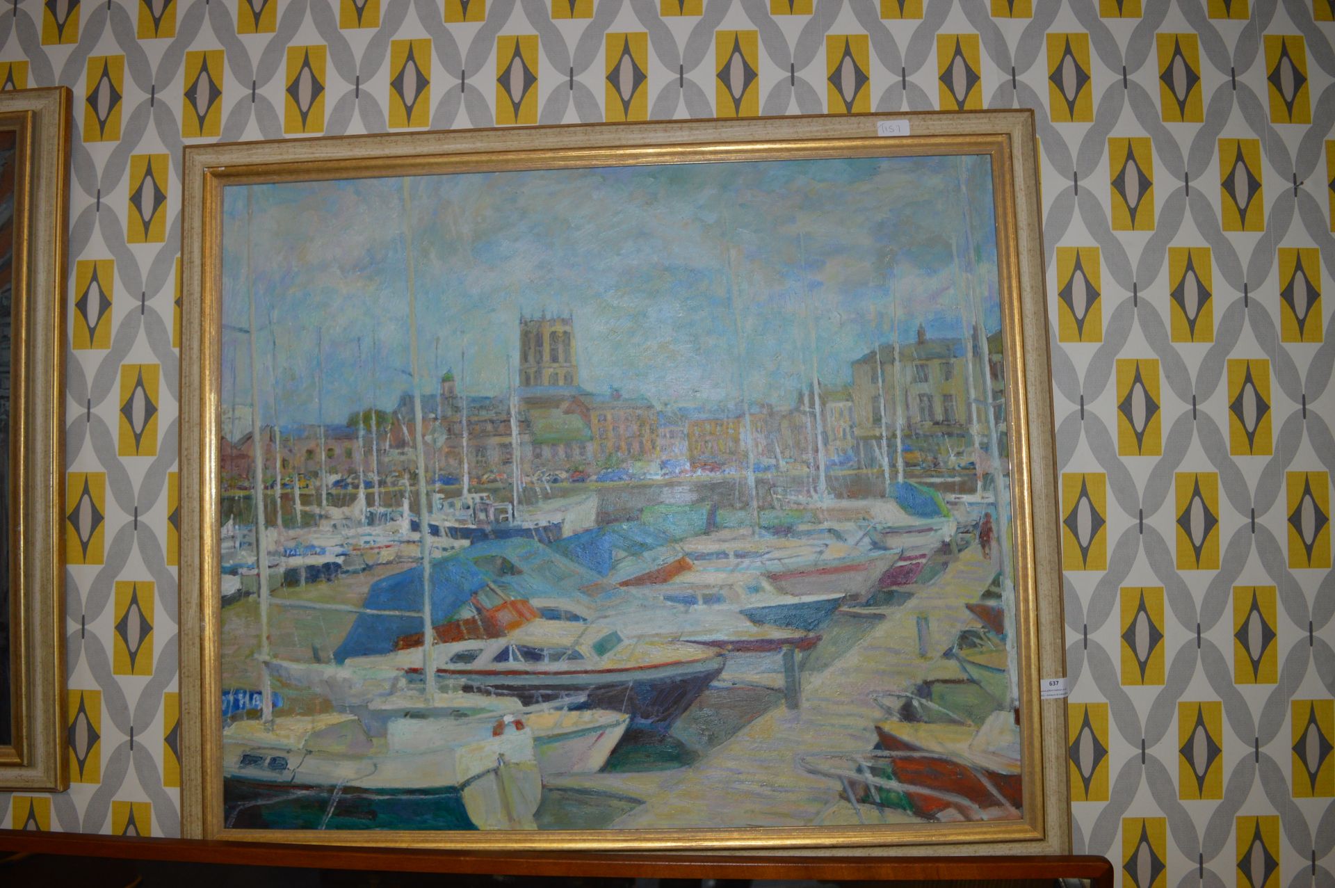 Oil on Board - Hull Marina