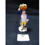 Small Porcelain Figure - Street Vendor