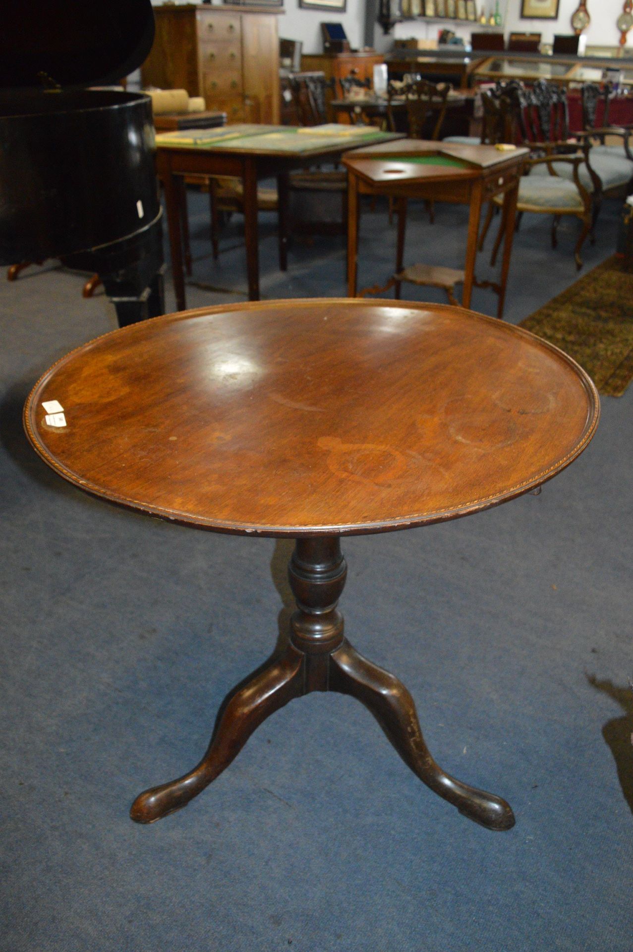 Mahogany Tilt Top Tripod Table