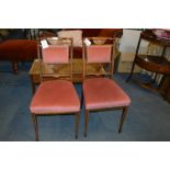 Pair of Rosewood Bedroom Chairs with Ivory Inlay