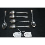 Six Silver Teaspoons - Sheffield 1932, approx 48g total