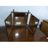 Japanese Lacquered Folding Wall Mirror