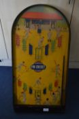 Vintage Pin Cricket Bagatelle Board