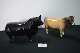 Two Beswick Bulls