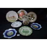 Collection of Decorative Wall Plates Including Hun