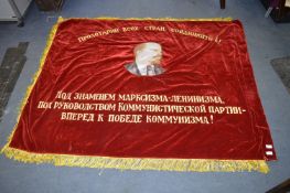 Russian Banner Featuring Lenin