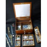 Jewellery Box Containing Assorted Costume Jeweller