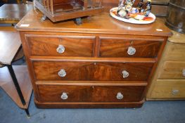 Four Height Mahogany Chest with Glass Knobs (Some