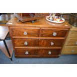 Four Height Mahogany Chest with Glass Knobs (Some