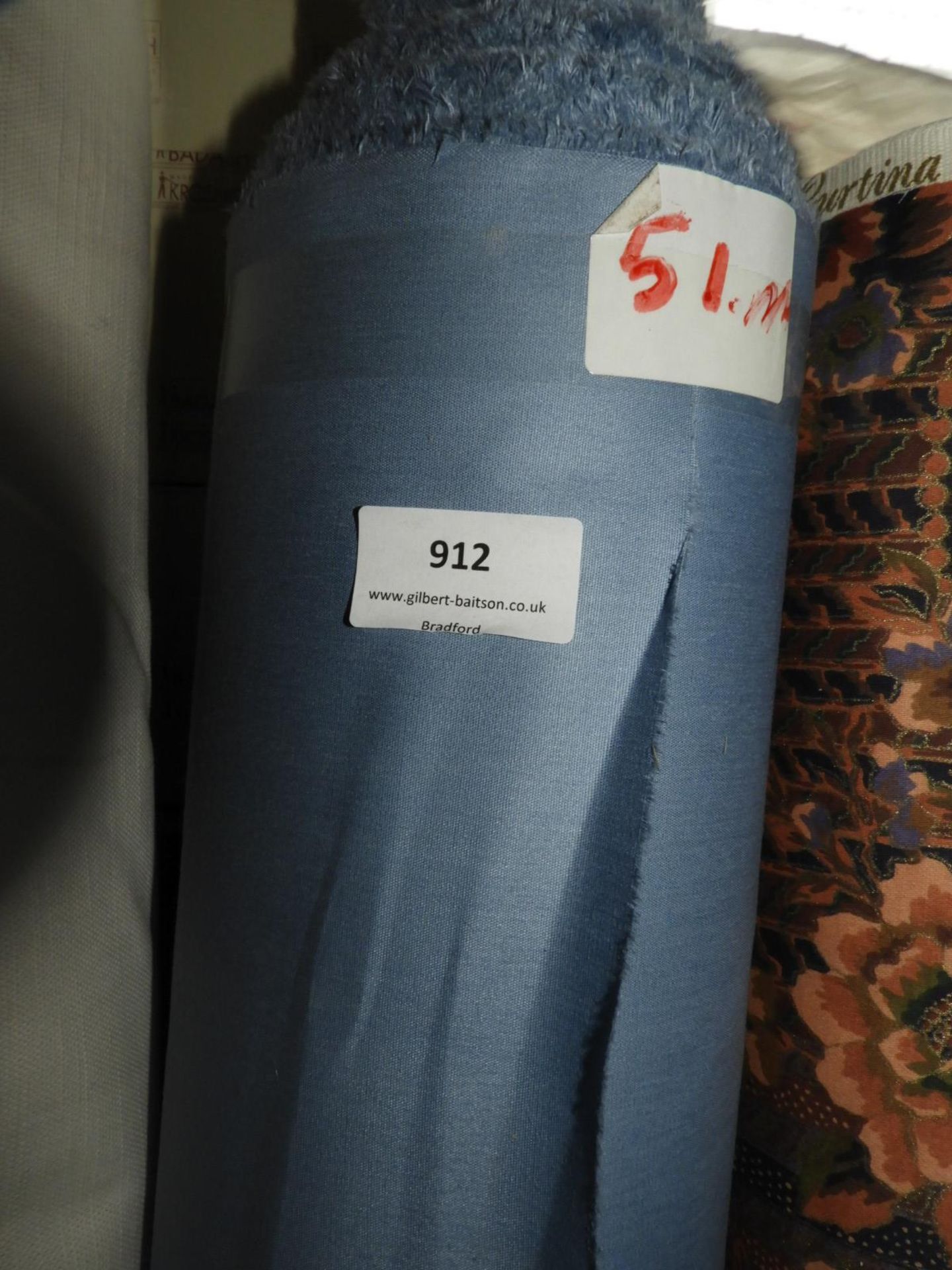 51m Roll of Blue Fabric