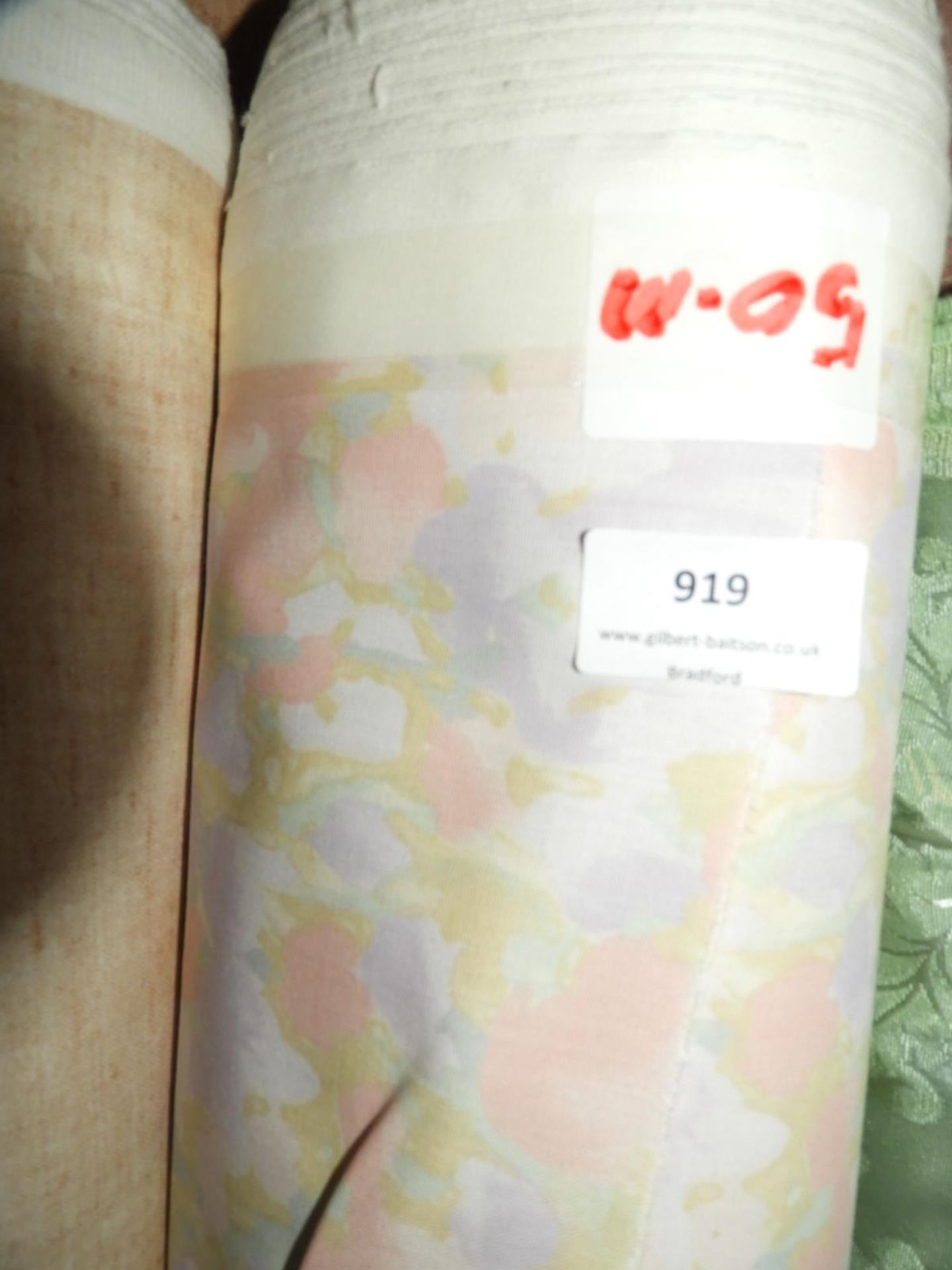 50m Roll Pastel Coloured Floral Fabric