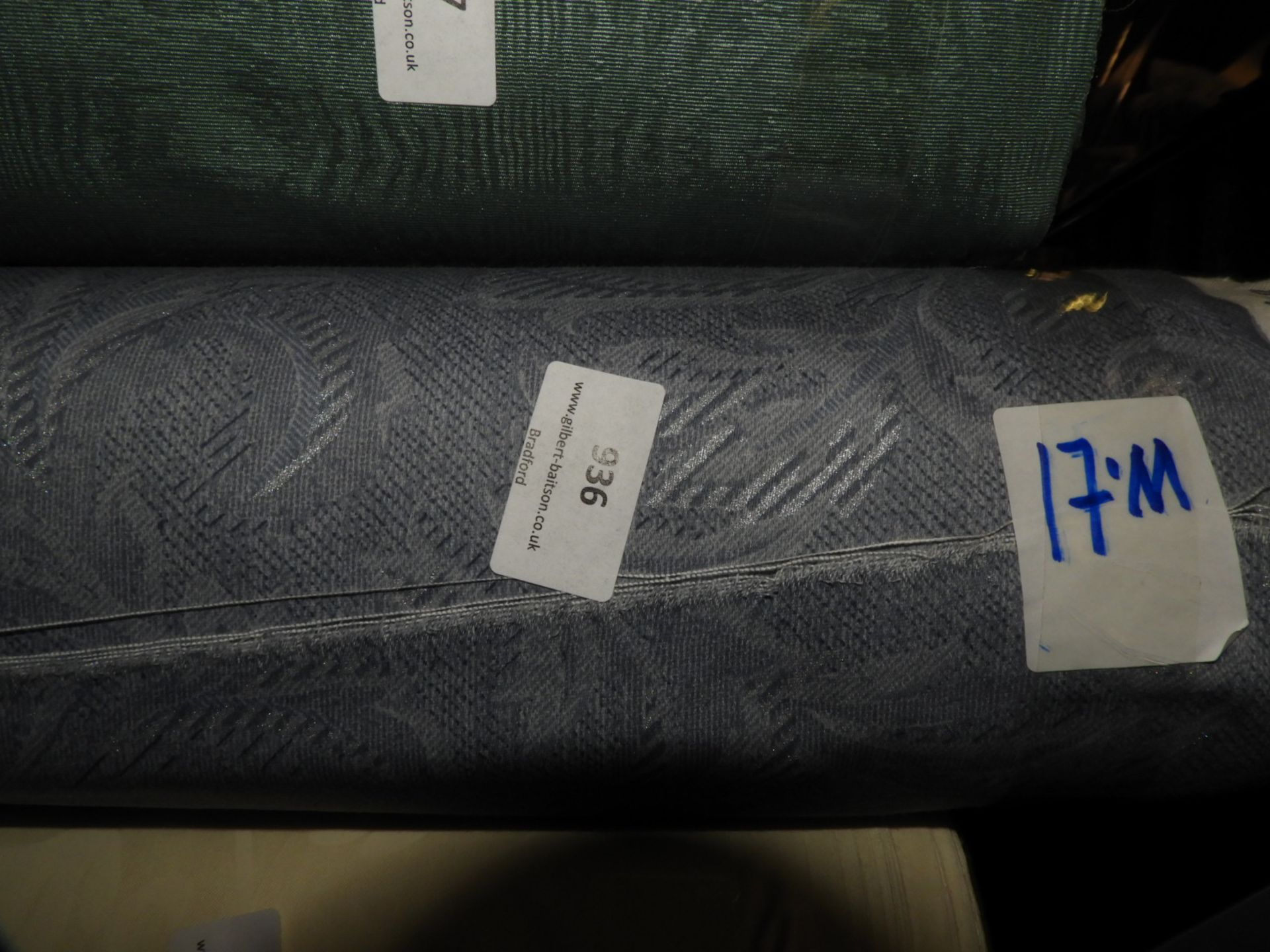 17m Roll of Blue Fabric