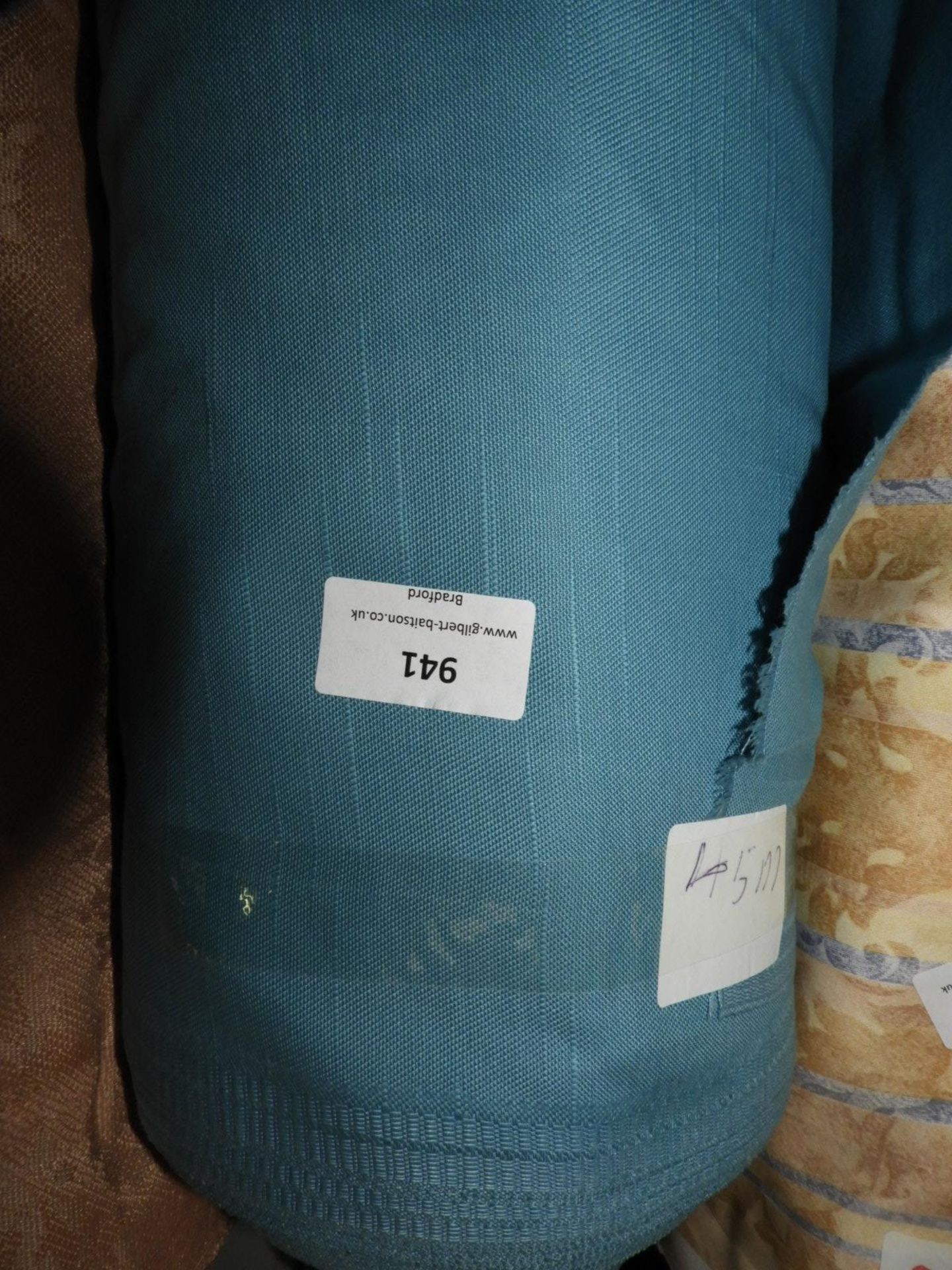 45m Roll of Turquoise Fabric