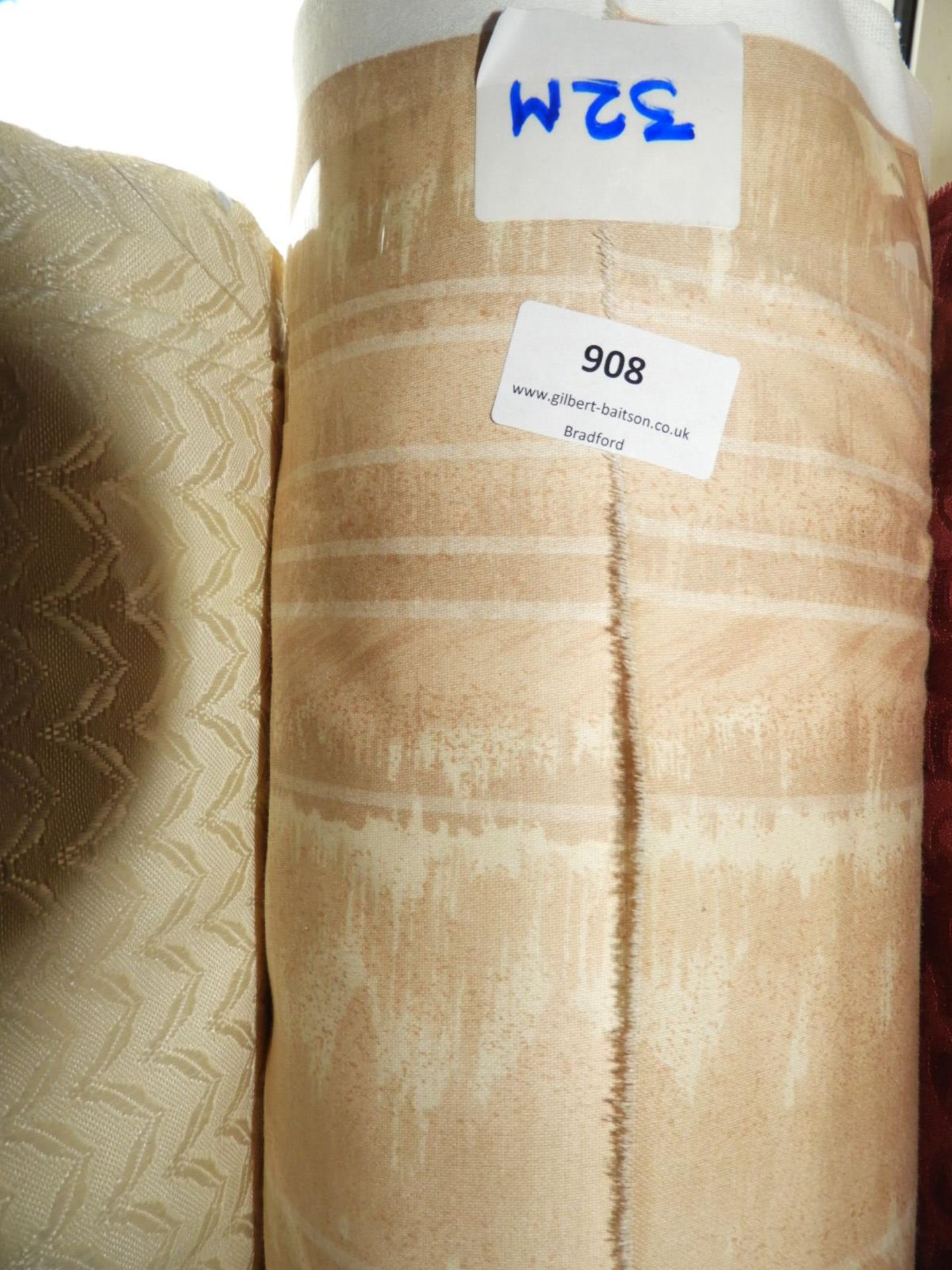 32m Roll of Gold Pattern Fabric