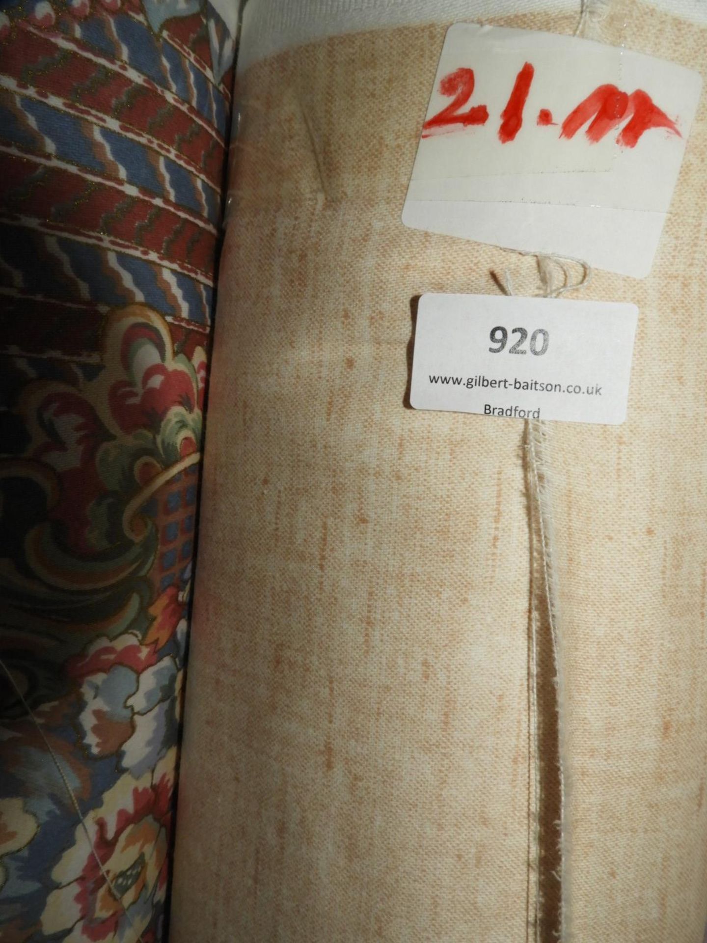 21m Roll of Beige Fabric