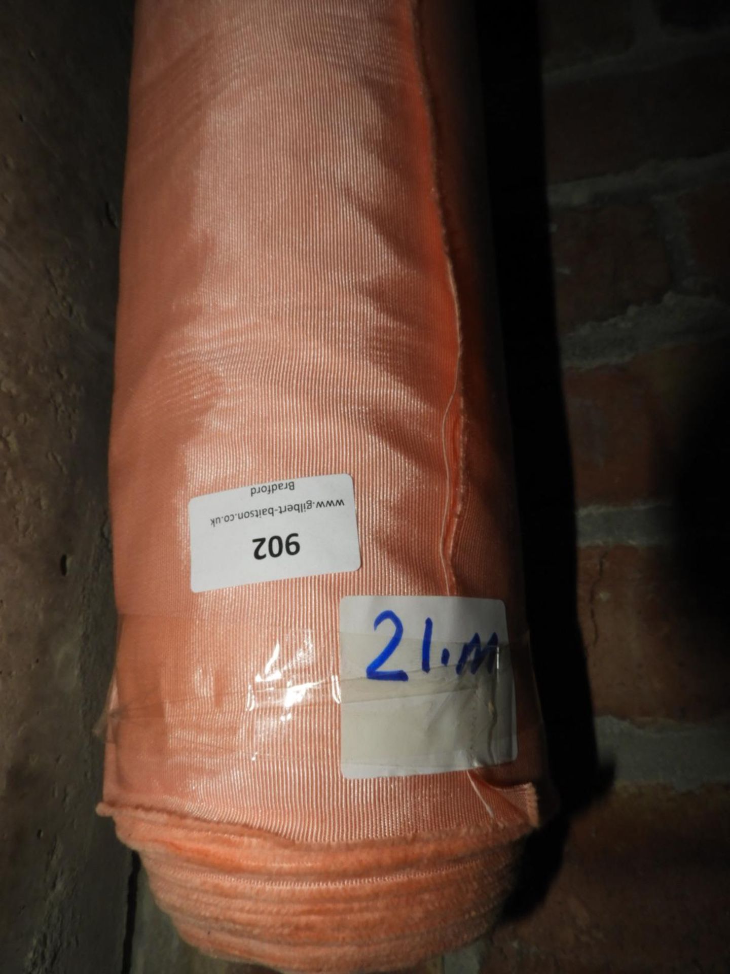 21m Roll of Coral Coloured Curtain/Upholstery Fabr