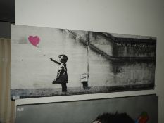 Unframed Printed Canvas of a Banksy