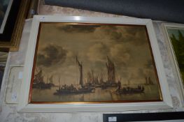 Framed Print Depicting Boats on Water