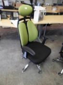 Contemporary Style Lime Green & Black Office Chair