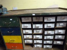 Industrial Metal Multi Drawer Unit with Vice 140x9