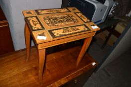 Musical Sewing Box with Marquetry Top