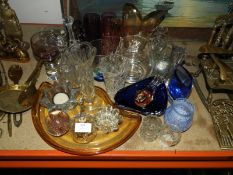 Assorted Glassware Including Bells, Decorative Bir