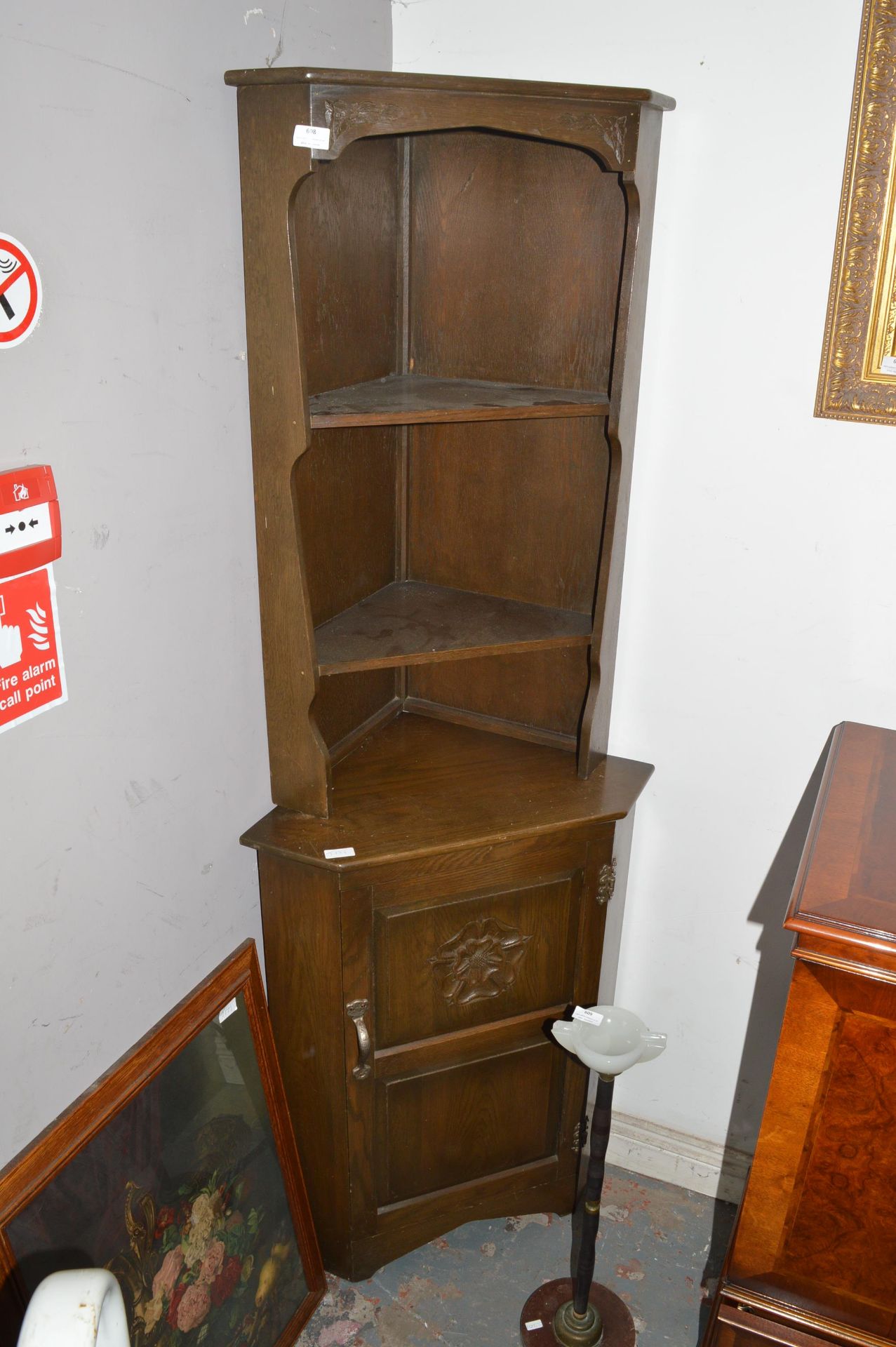 Priory Style Dark Oak Corner Unit