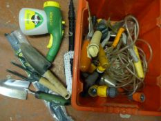 Box of Garden Tools & Accessories