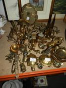 Collection of Brassware Including Turtles, Picture