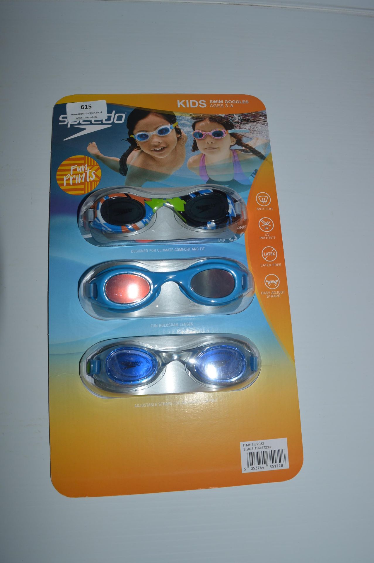 *Childrens Age 3-8 Goggles 3pk