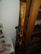 Pair of Solomon Scream 190 Skis with Binding and S