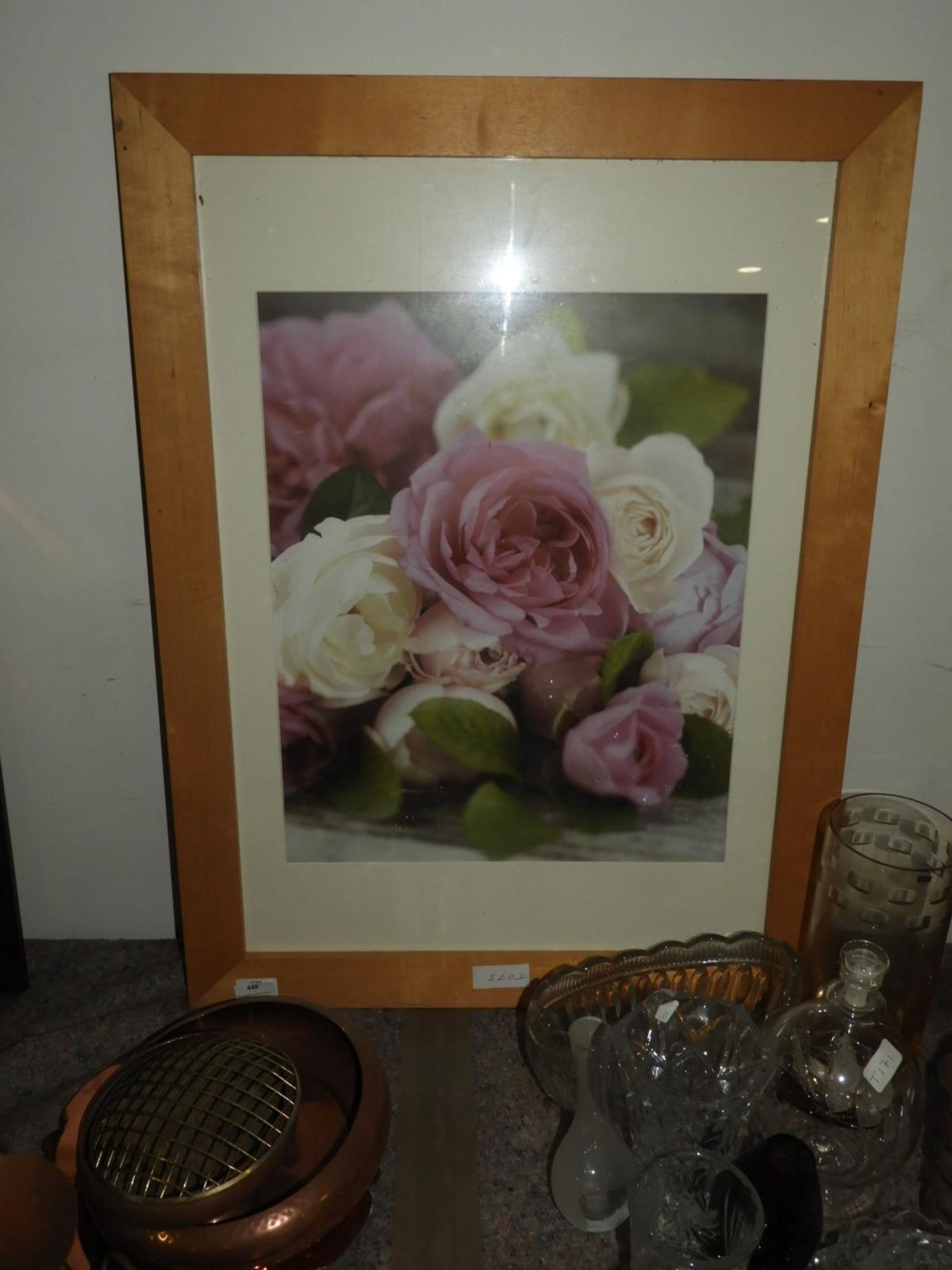 Wood Framed Floral Photograph