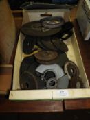 Box Containing Assorted Grinding Discs, Abrasive Paper, etc.