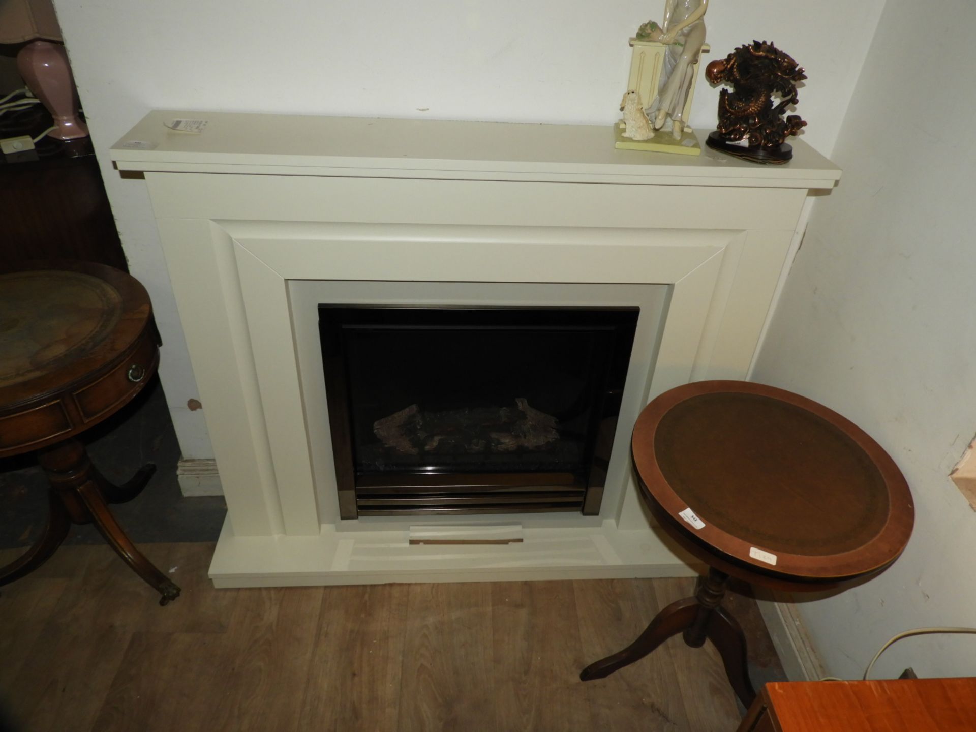 *Witham 48" Cream Fireplace with Electric Log Effe - Image 2 of 2