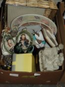 Box Containing Assorted Decorative Items, and a Wi