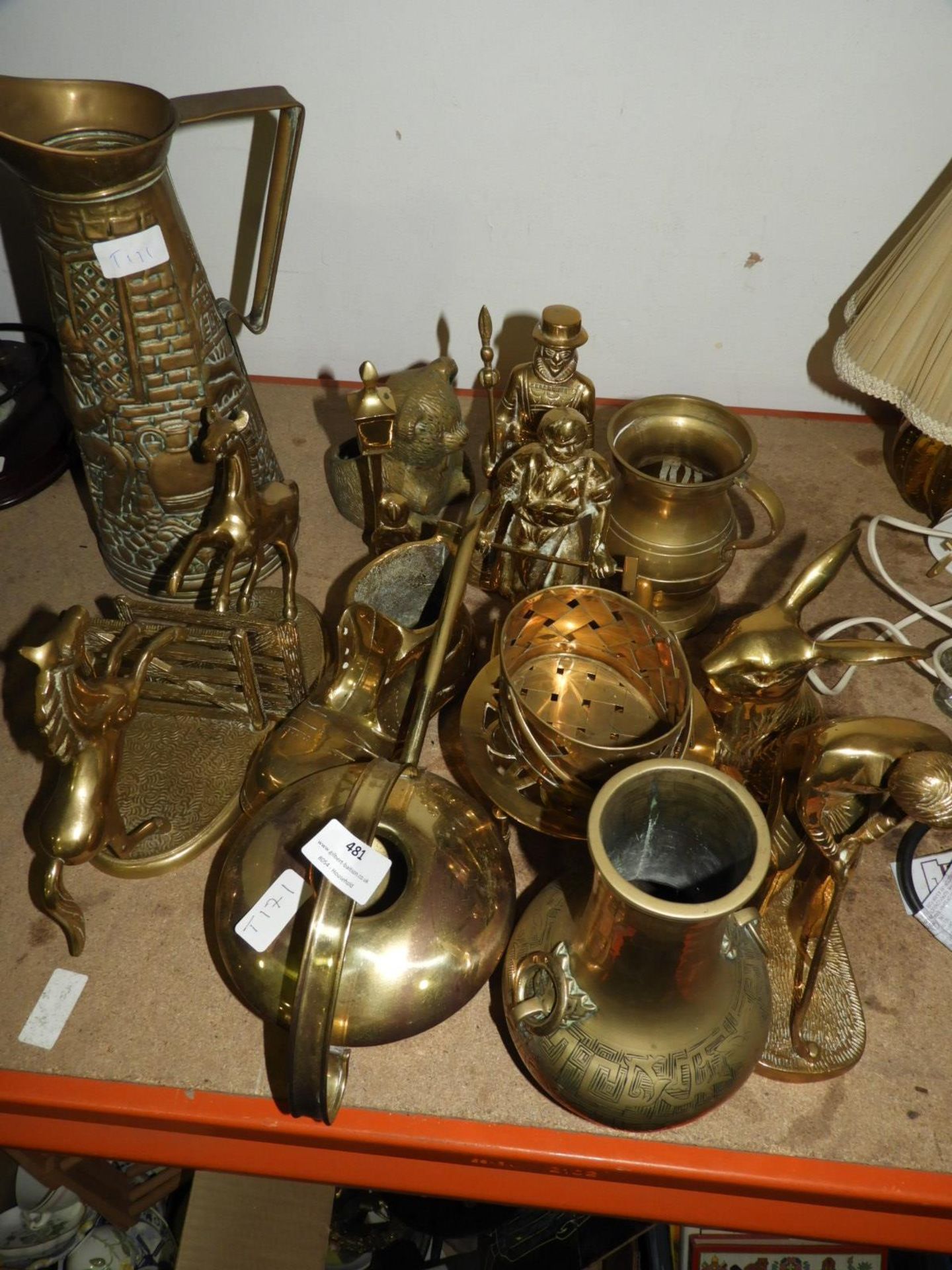 Assorted Brassware Including Jugs, Trivets, Brass