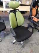 Contemporary Style Lime Green & Black Office Chair