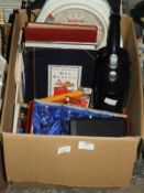 Box Containing Mrs Beeton's Cookbooks, Kitchen Sca