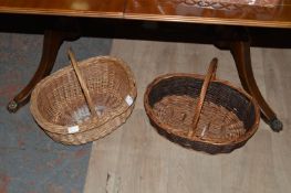 Two Wicker Shopping Baskets