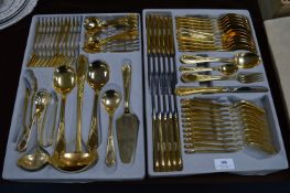 Collection of Gold Plated Cutlery