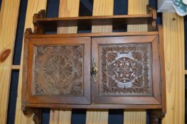 Carved Mahogany Hall Cupboard