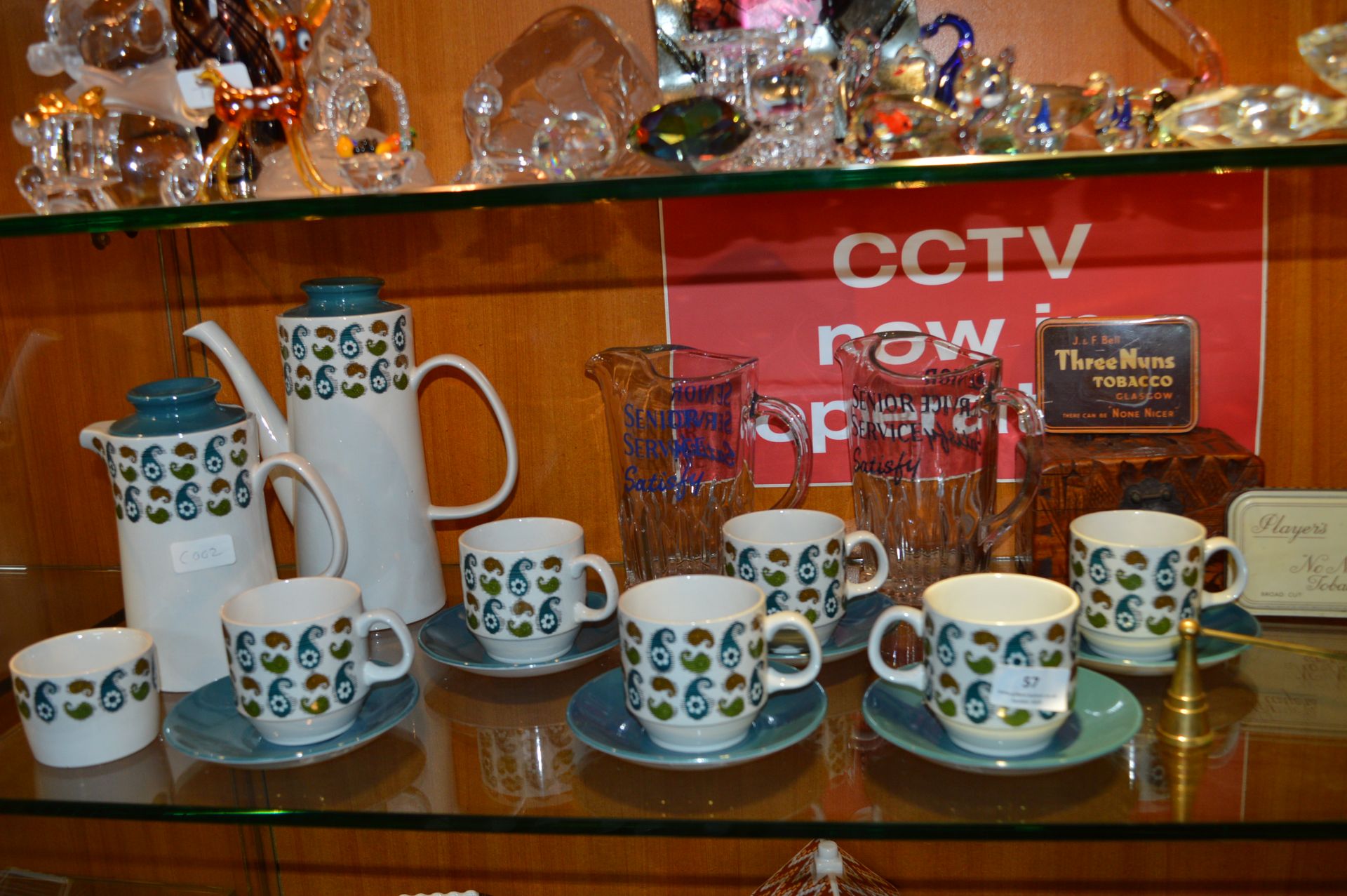 Assortment of Glassware, Tins and a Retro Coffee S